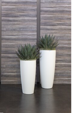 Nicoli Ø38x85cm vazonas su išimamu konteineriu Style 38, baltos spalvos - nuotrauka 5