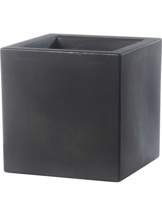 Teraplast 58x58x58cm vazonas Schio Cubo 60 antracito spalvos-Kolekcija Schio-Žalios pertvaros ir vazonų sistemos