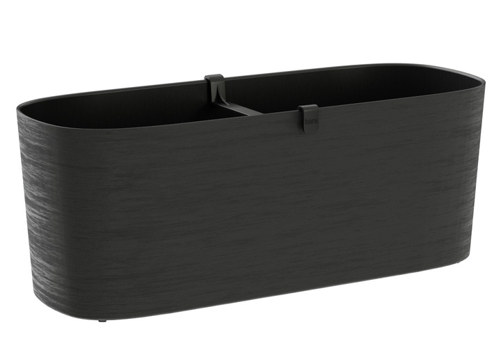 Tera 60x18x19cm lovelis su drėkinimo sistema Paros 60, juodos spalvos-Loveliai su vandens rezervuaru-Loveliai