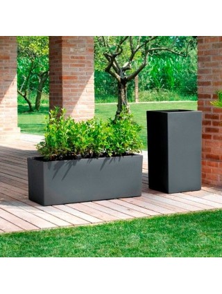 Teraplast 115x50x50cm lovelis Schio Cassa 120 antracito spalvos-Kolekcija Schio-Žalios pertvaros ir vazonų sistemos