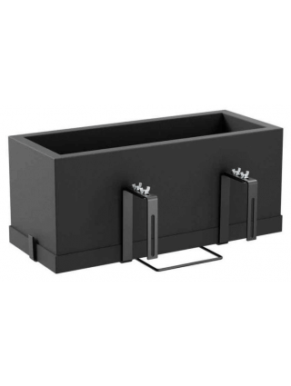 Teraplast 60x25x25cm pakabinamas lovelis su lėkštele KIT Schio Cassa 60, antracito spalvos-Pakabinami ir balkoniniai