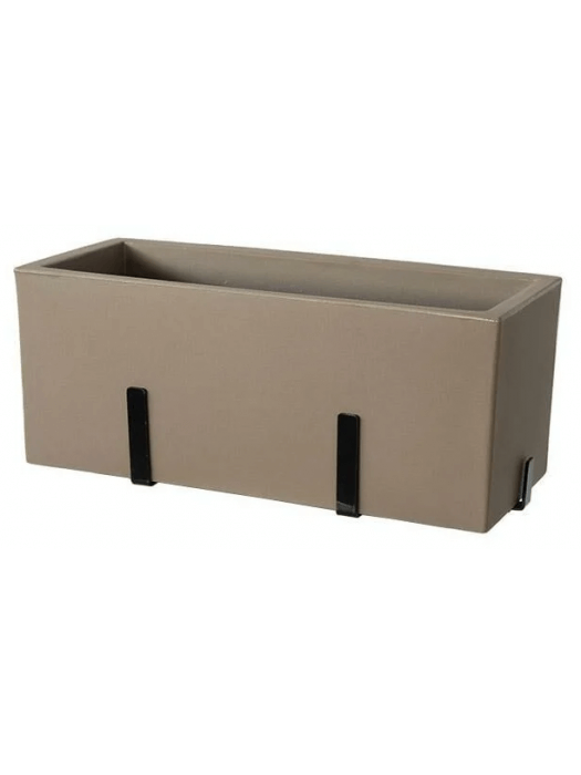 Teraplast 60x25x25cm pakabinamas lovelis su lėkštele KIT Schio Cassa 60, kapučino spalvos-Pakabinami ir balkoniniai