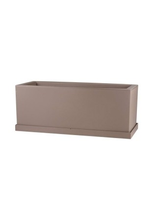 Teraplast 60x25x25cm pakabinamas lovelis su lėkštele KIT Schio Cassa 60, kapučino spalvos-Pakabinami ir balkoniniai