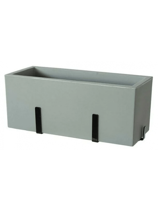 Teraplast 60x25x25cm pakabinamas lovelis su lėkštele KIT Schio Cassa 60, betono spalvos-Pakabinami ir balkoniniai
