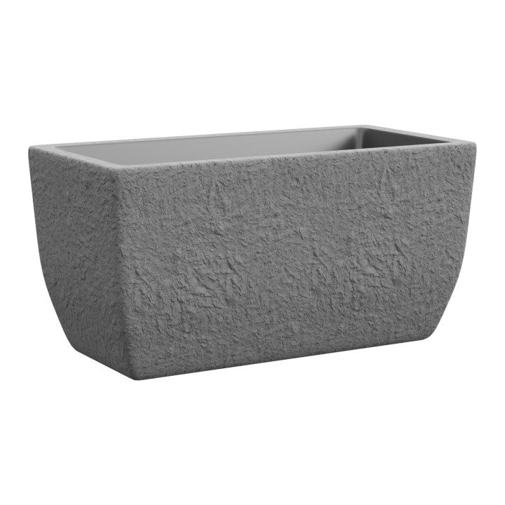 Teraplast 81x42x40,5cm vazonas Petram 80 betono spalvos-Didelių matmenų loveliai-Loveliai