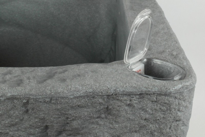 Teraplast 81x42x40,5cm vazonas Petram 80 betono spalvos-Didelių matmenų loveliai-Loveliai