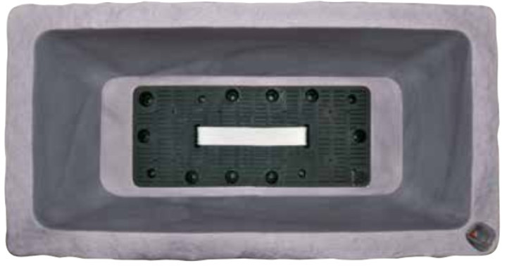 Teraplast 81x42x40,5cm vazonas Petram 80 betono spalvos-Didelių matmenų loveliai-Loveliai