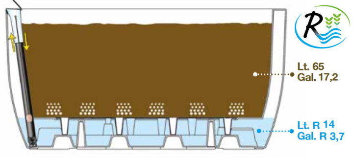 Teraplast 81x42x40,5cm vazonas Petram 80 betono spalvos-Didelių matmenų loveliai-Loveliai