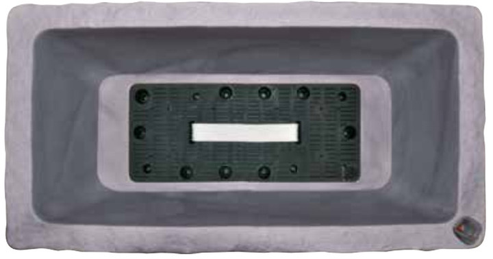 Teraplast 81x42x40,5cm vazonas Petram 80 antracito spalvos-Didelių matmenų loveliai-Loveliai