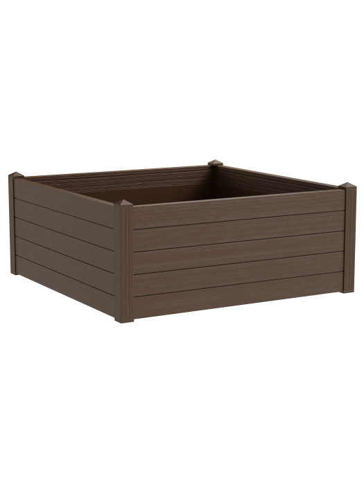 Teraplast 100x100x40cm vazonas su vandens rezervuaru Trama 003, moka spalvos-Kolekcija Trama-Žalios pertvaros ir vazonų