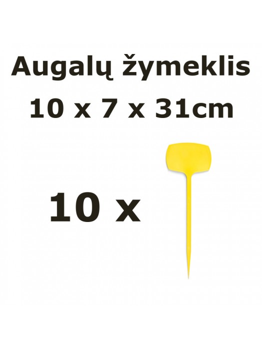 Nicoli 31cm žymekliai augalams, geltonos spalvos, 10vnt.