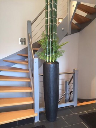 fleur ami Ø30x80cm vazonas New Loft Vase 80, black iron-Išskirtinio dizaino vazonai-Vazonai