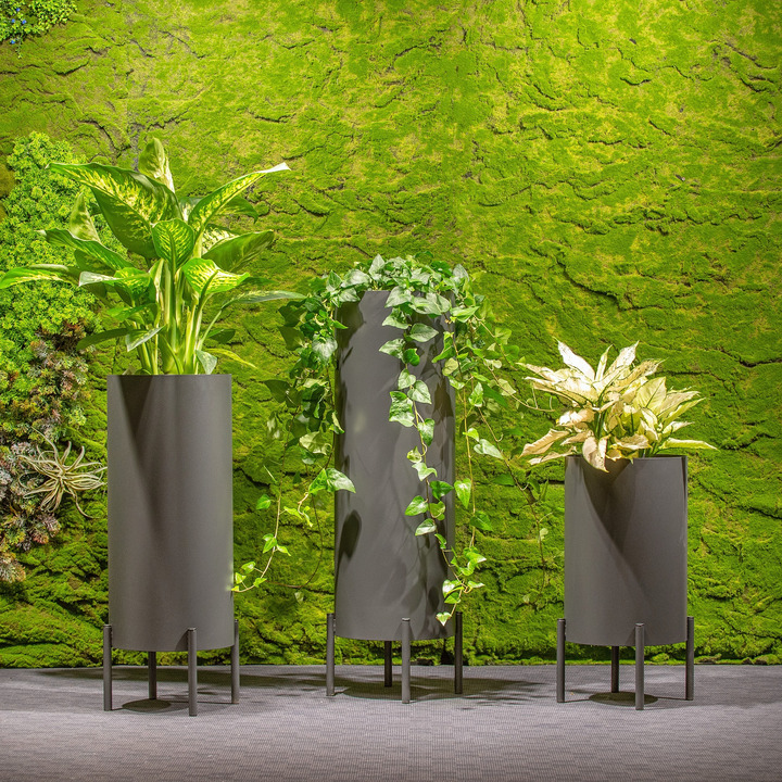 Jungle Flora ø30x80cm metalinis vazonas Riverside Rise 800-Metaliniai vazonai-Vazonai