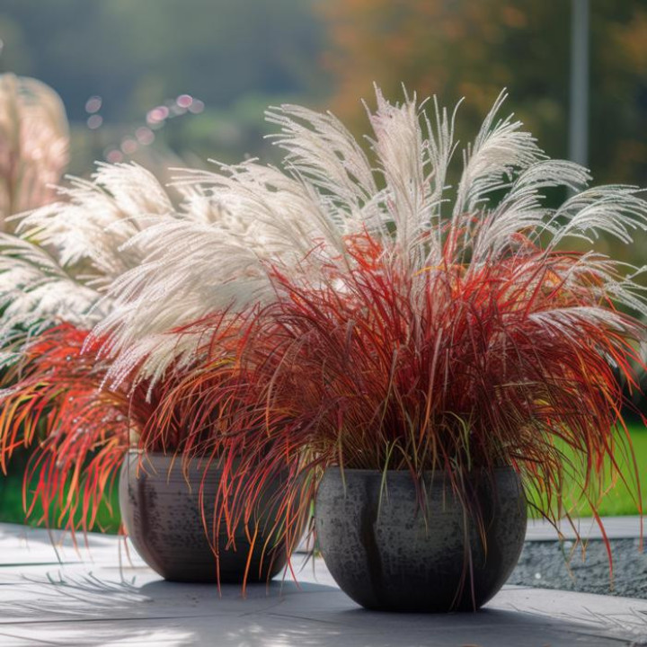 Miskantas Kininis (Lot Miscanthus Sinensis) 'Lady in Red'® P9 | MISKANTAI | SMILGOS - VARPINIAI AUGALAI