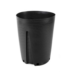 20x26cm 6,5l vazonas Vivaio Lungo su apsauga nuo šaknų sukimosi, juodas