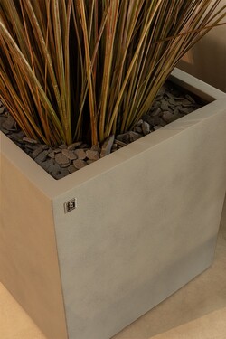 fleur ami 30x30x34cm vazonas Division Lite Cube, concrete stone gray - nuotrauka 4
