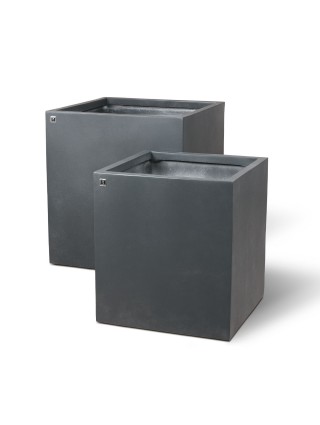 fleur ami 40x40x44cm vazonas Division Lite Cube, concrete anthracite-Keturkampio formos vazonai-Vazonai