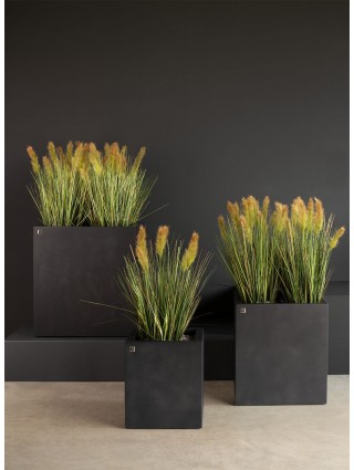 fleur ami 40x40x44cm vazonas Division Lite Cube, concrete anthracite-Keturkampio formos vazonai-Vazonai
