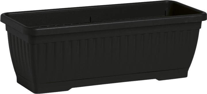 Nicoli 50x19x17cm lovelis su lėkštele Eden 50, juodos spalvos-Klasikiniai loveliai-Loveliai