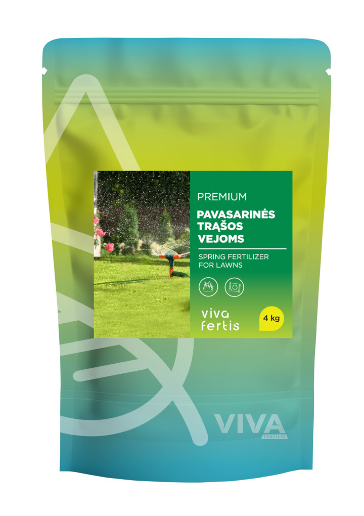 Granuliuotos pavasarinės/vasarinės trąšos vejoms, 4 kg-TRAŠOS-AUGALAITAU