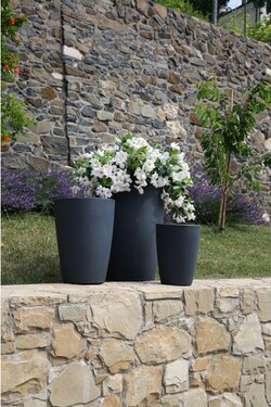 Nicoli ø40x53cm vazonas Tylus Matt 40 antracito spalvos - nuotrauka 3